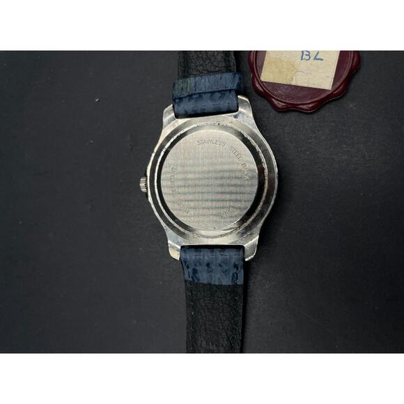 Nicolet 3TM Quartz Wristwatch Rotating Bezel Blue White Dial Leather Band w/ Tag main image 13